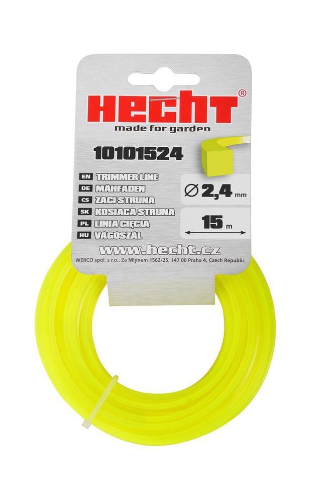 Pjovimo valas žoliapjovėms HECHT 10101524, 2,4 mm x 15 m