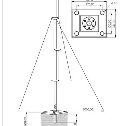 Istabreeze 15kg bokšto prailginimo strypas