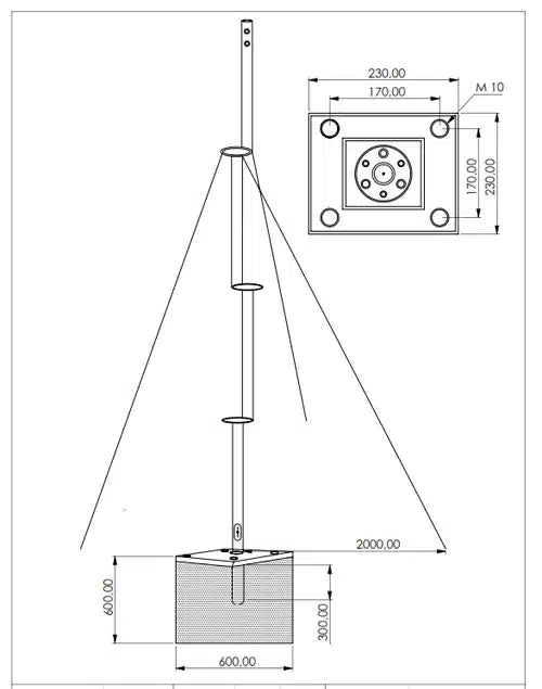 Istabreeze 40kg bokšto prailginimo strypas