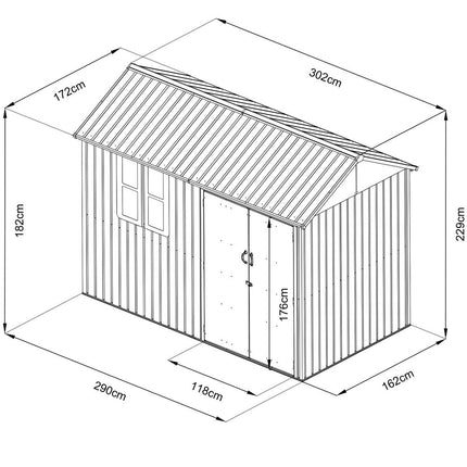 Sodo namelis HECHT 6X10 NORD, 1720x2220 mm