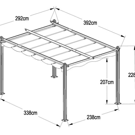 Pergola HECHT PERGOLA 4x3, 4 x 3 m