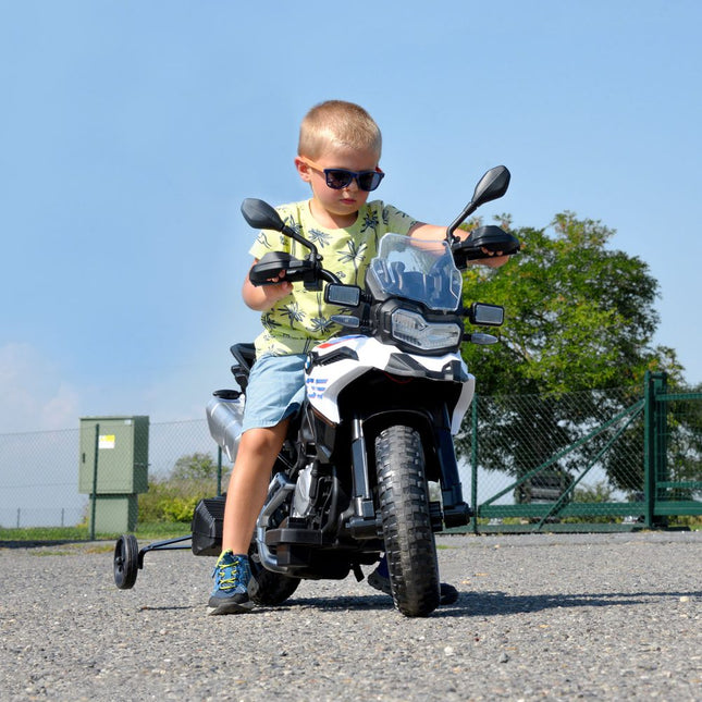 Akumuliatorinis motociklas BMW F 850 GS, 3-8 metų vaikams