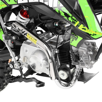 Benzininis krosinis motociklas HECHT 51126 GREEN, elektrinis užvedimas