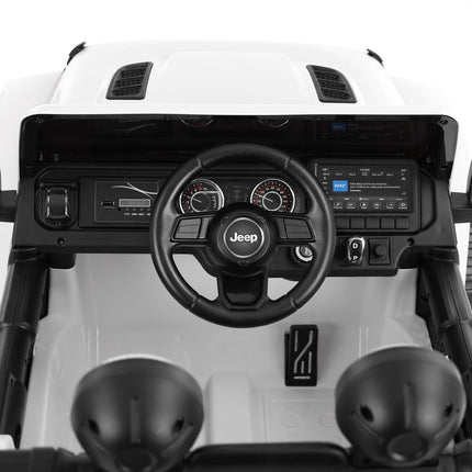 Vaikiškas elektromobilis Jeep Wrangler Rubicon, Baltas