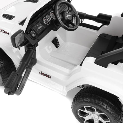 Vaikiškas elektromobilis Jeep Wrangler Rubicon, Baltas