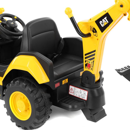 Akumuliatorinis ekskavatorius CAT Backhoe, geltonas