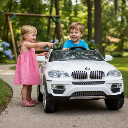 Vaikiškas elektromobilis BMW X6, baltas
