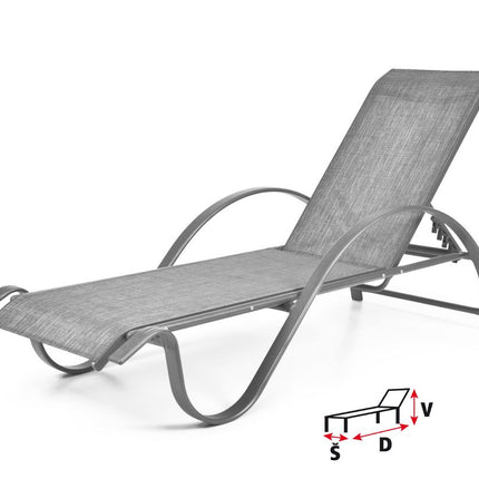 Sodo gultas HECHT SOFIA LOUNGER, aliuminis
