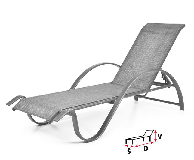 Sodo gultas HECHT SOFIA LOUNGER, aliuminis