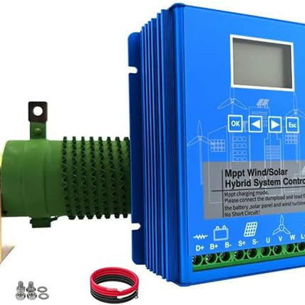 KX-ENERGIE hibridinis vėjo ir saulės įkrovimo valdiklis (MPPT/PWM) – 2000 W, 12V/24V