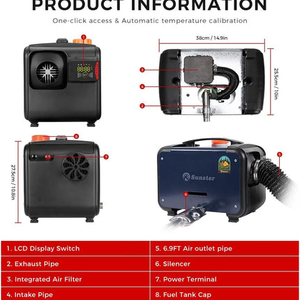 Dyzelinis šidytuvas 2-8 kW, App, 220V Adapteris
