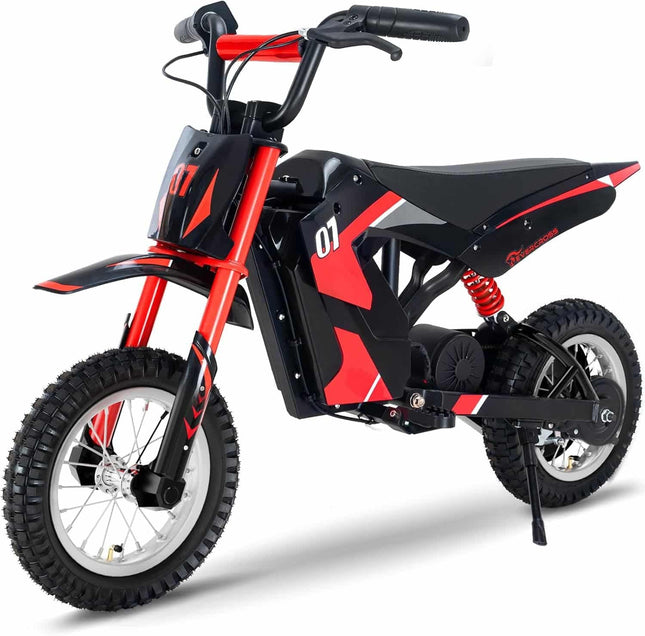 Vienvietis elektrinis motociklas vaikams, raudonas