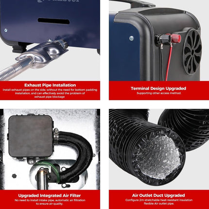 Dyzelinis šidytuvas 2-8 kW, App, 220V Adapteris