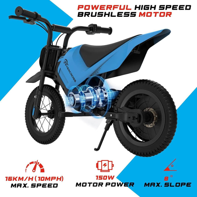 Elektrinis motociklas vaikams EV05M, mėlynas