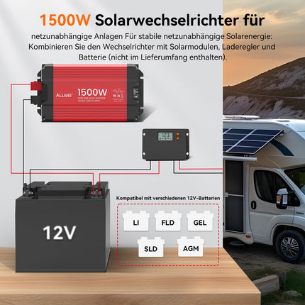 ALLWEI Švaraus Sinuso Inverteriai 12V → 230V