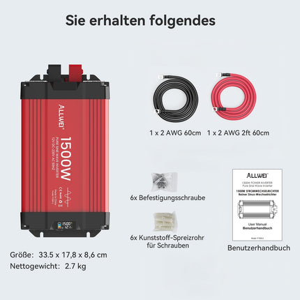 ALLWEI Švaraus Sinuso Inverteriai 12V → 230V
