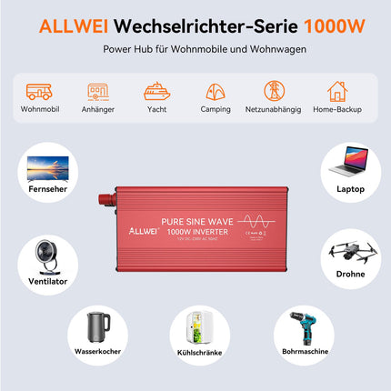 ALLWEI Švaraus Sinuso Inverteriai 12V → 230V