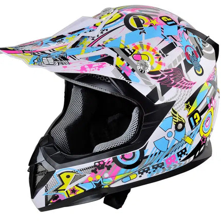 Moto šalmas Hecht 51915 spalvotas XS