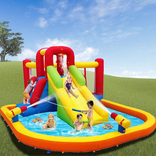 Ballsea pripučiamas batutas vaikams su vandens zona