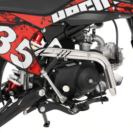 Benzininis motociklas Hecht 51125 raudonas