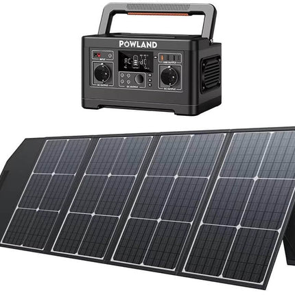 12V galios stotelė 600W su 100W saulės moduliu