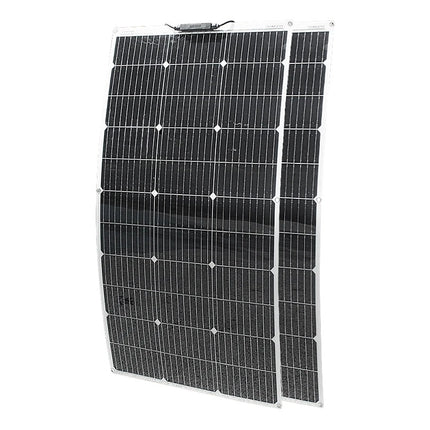 Pusiau lanksčios monokristalinės saulės panelės 200 W (2x100W)