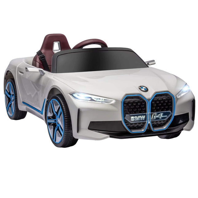 Vienvietis vaikiškas elektromobilis BMW i4, baltas