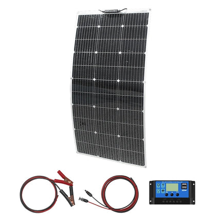 100 W lankstus saulės modulis su 10A 12/24V įkrovimo valdikliu