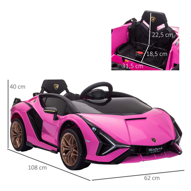 Vaikiškas elektromobilis Lamborghini Sian, rožinis