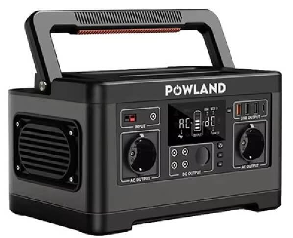 12V Nešiojama elektros stotelė Powland 520Wh, 600W