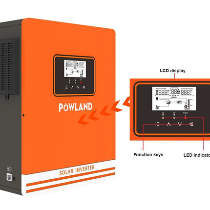 Powland 48V 6kW hibridinis saulės inverteris su wifi