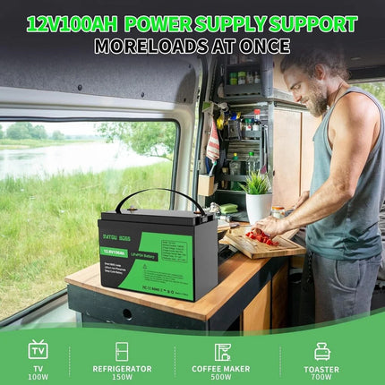 Akumuliatorius Datouboss, LiFePO4, 100Ah, 12V