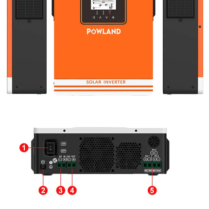 Powland 10kW saulės inverteris su wifi