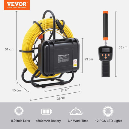 Endoskopinė vaizdo kamera Vevor, 50 m