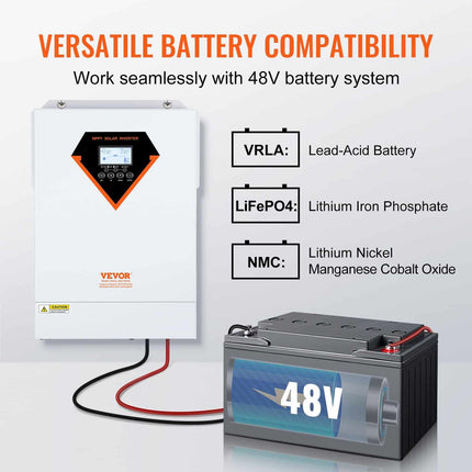 Hibridinis MPPT inverteris Vevor EM5500-48V
