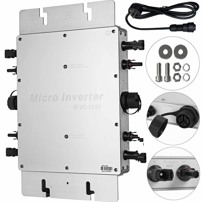 Mikro saulės inverteris Vevor 1200W, MPPT