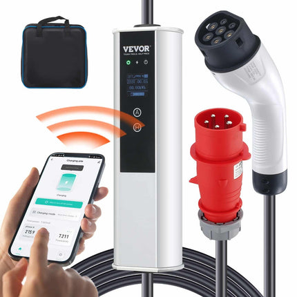 Vevor type2 EV įkrovimo laidas 32A, 7,36kW