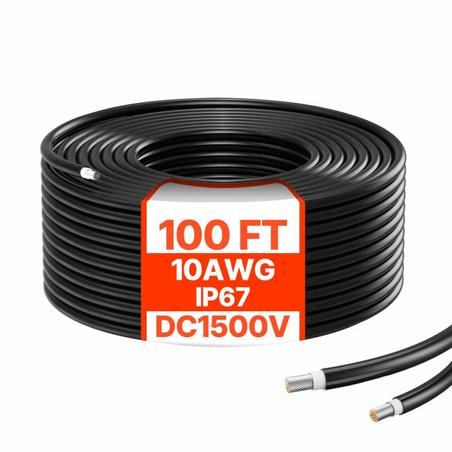 Laidas saulės jėgainėms, 10AWG, 30,48m