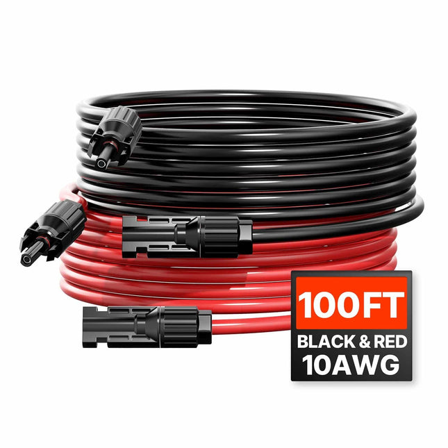 Laidas saulės jėgainėms, 10AWG, 30,48m, 2vnt