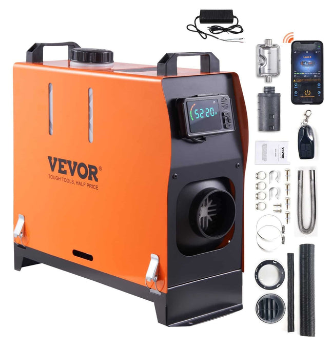 12V šildytuvas Vevor 8kW, su 220V adapteriu