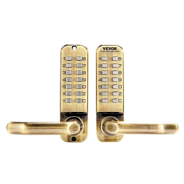 Durų rankena su kodu auksuota