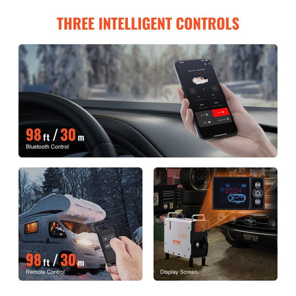 Dyzelinis šildytuvas su Bluetooth ir CO aliarmu Vevor
