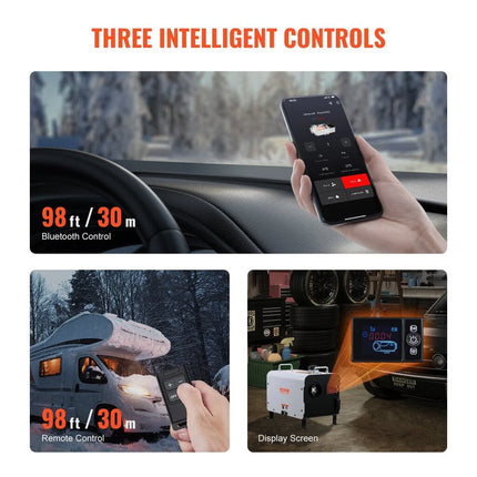Dyzelinis šildytuvas su Bluetooth ir CO aliarmu Vevor