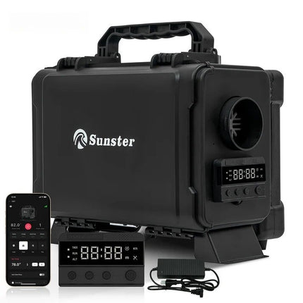 Dyzelinis šildytuvas Sunster HTB1, 8 kW 12/24/220V su LTE 4G nuotoliniu valdymu
