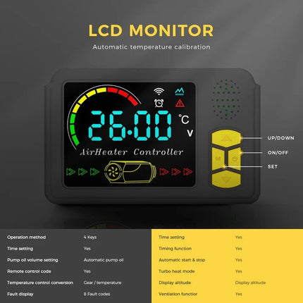 Dyzelinis šildytuvas Sunster TB10, 8 kW 12/24 V, 220 V su Bluetooth valdymu