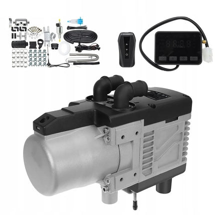 Dyzelinis skysčio pašildytuvas su LCD valdikliu ir nuotoliniu pultu Sunster, 12 V 5 kW