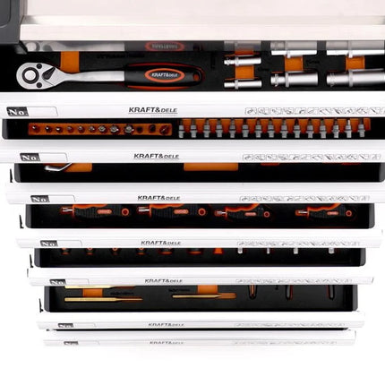 Įrankių spintelė 258 dalių Kraft & Dele KD1067