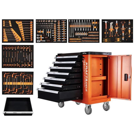 Įrankių spintelė 258 dalių Kraft & Dele KD1067