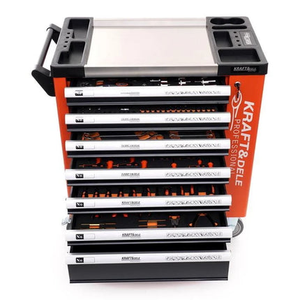 Įrankių spintelė 258 dalių Kraft & Dele KD1067