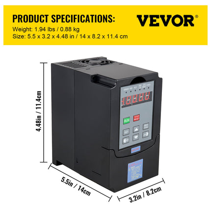 Dažnio keitiklis VEVOR A2-8015, 1.5 kW